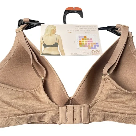 NWT Joyspun Wirefree Natural Lift Bra Brown Medium - Picture 2 of 6